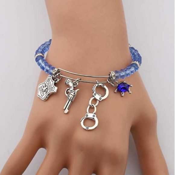 Appealing  Line Police Officer Bracelet - Picture 4 of 6